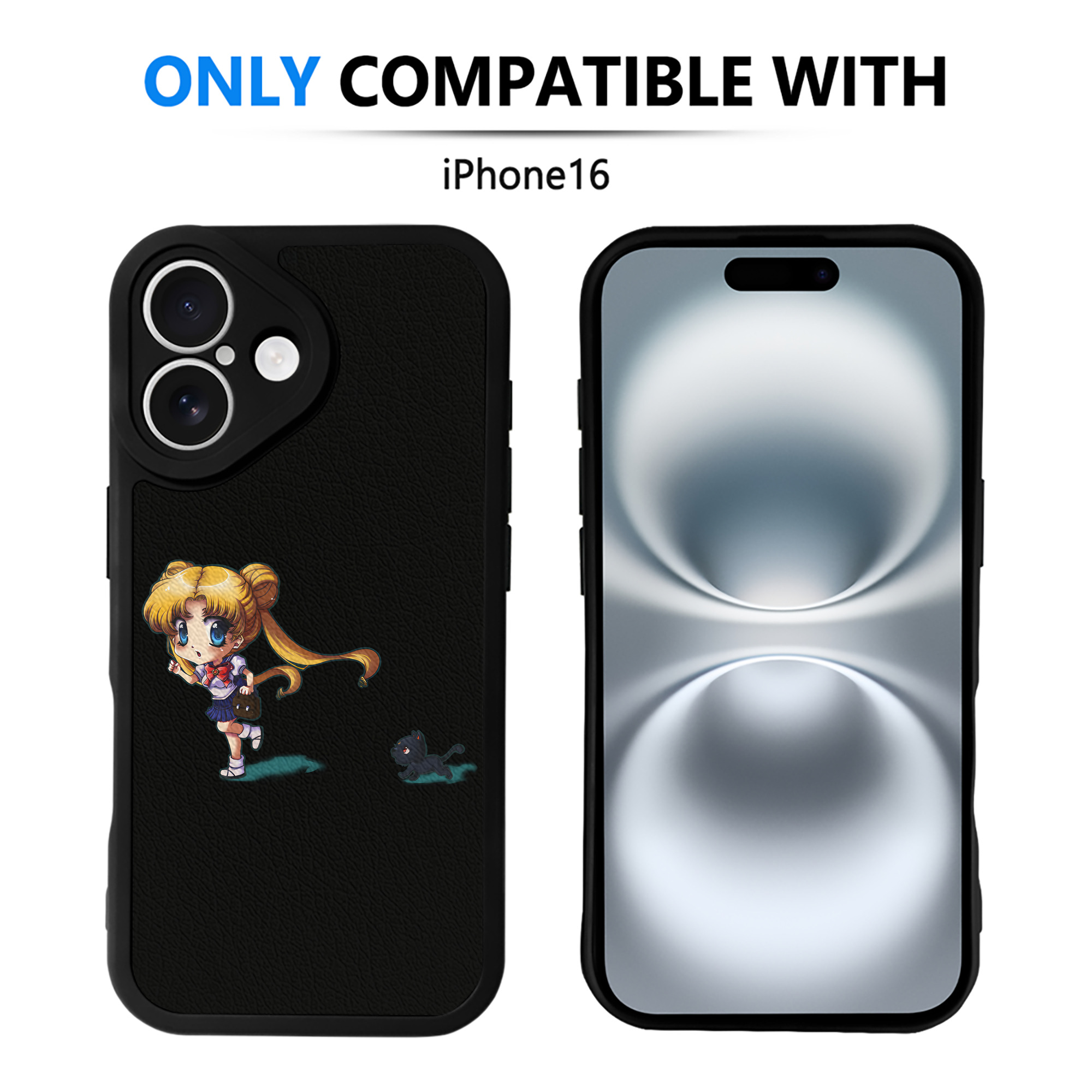 （画像用） 美少女戦士セーラームーン 愛野 美奈子 あいの みなこ Sailor Moon Aino Minako 【iPhone 16シリーズ対応】シリコンスマホケース（レザー調） 材質：シリコン